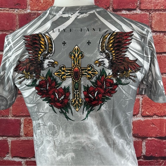 Affliction Black Label Men's Short Sleeve Graphic T-shirt - Size: Small-NWT - Picture 9 of 14